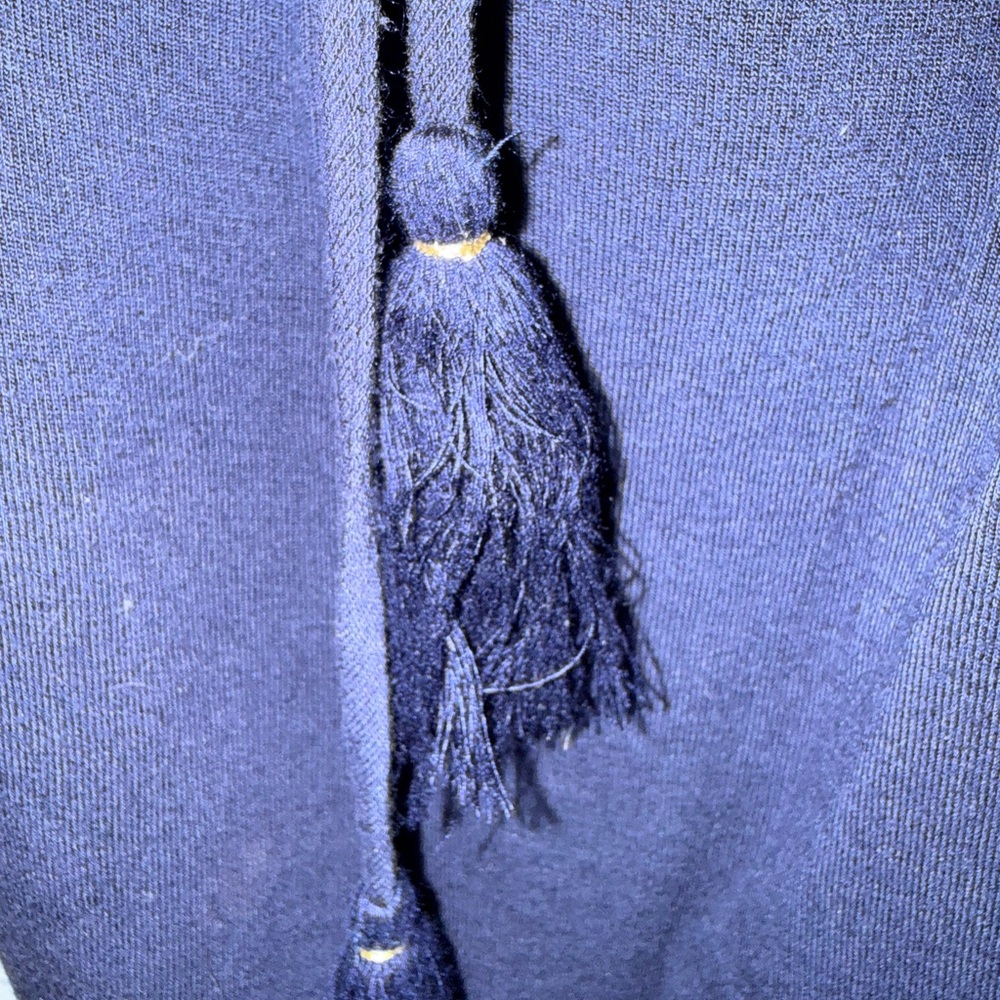 Lilly Pulitzer Navy Skirt with Tassels Size And Gold Detail Size L - Picture 3 of 5